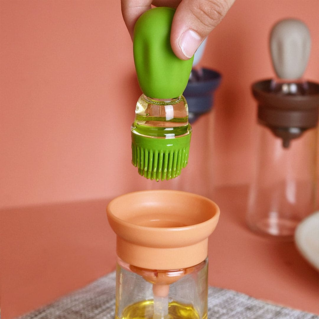 OlivaFlow™ - Olive Oil Dispenser & Brush Combo