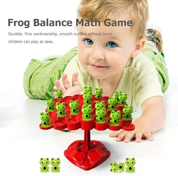 LearnPlay™ - Montessori Balance Board with Colorful Frog Design