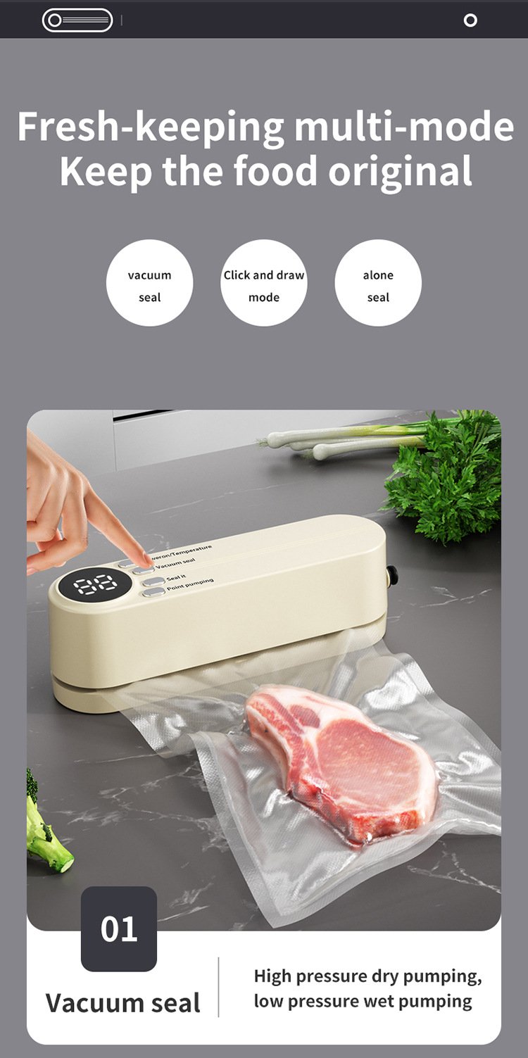 FreshSeal™ - Mini Wireless Food Vacuum Sealer for Freshness