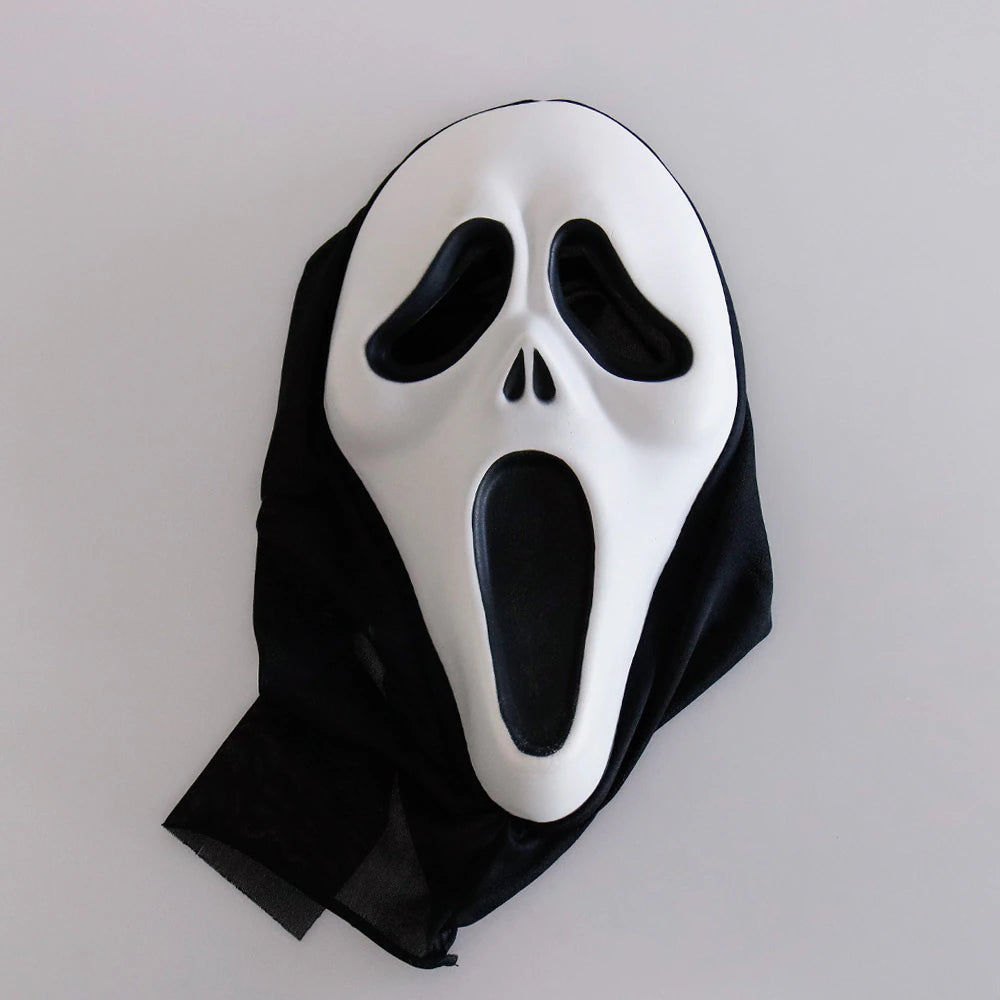 Iconic Ghost Face Horror Mask for Halloween Costume