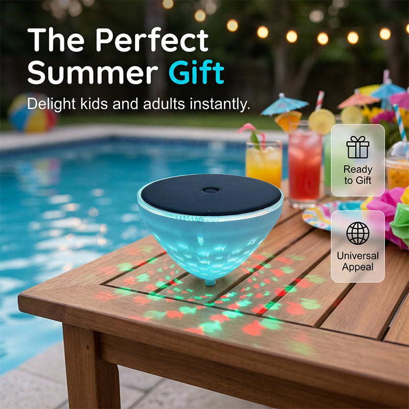 AquaGlow - Solar-Powered Pool Light That Dazzles All Night Long