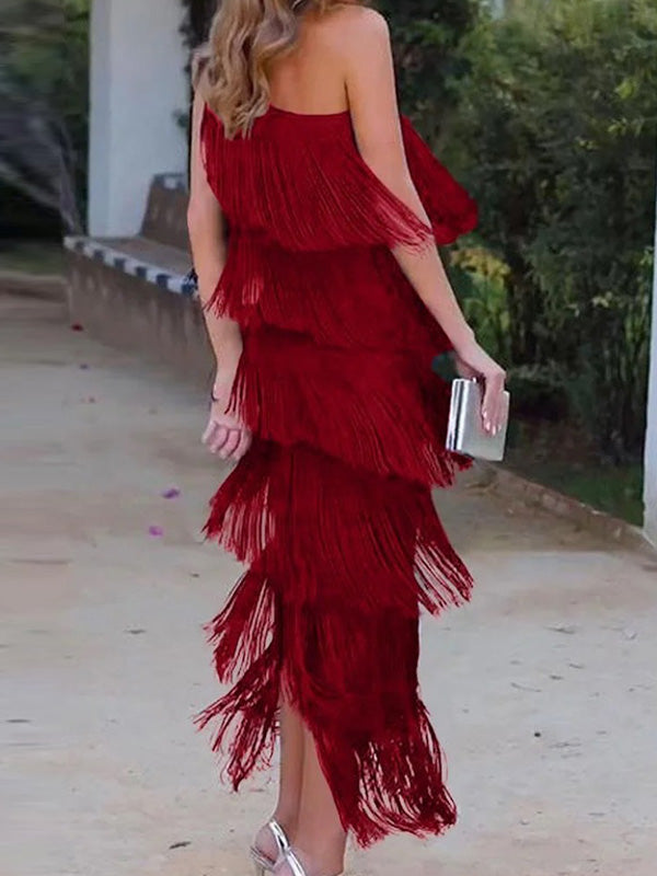 Effortless Chic Asymmetric One-Shoulder Maxi Dress