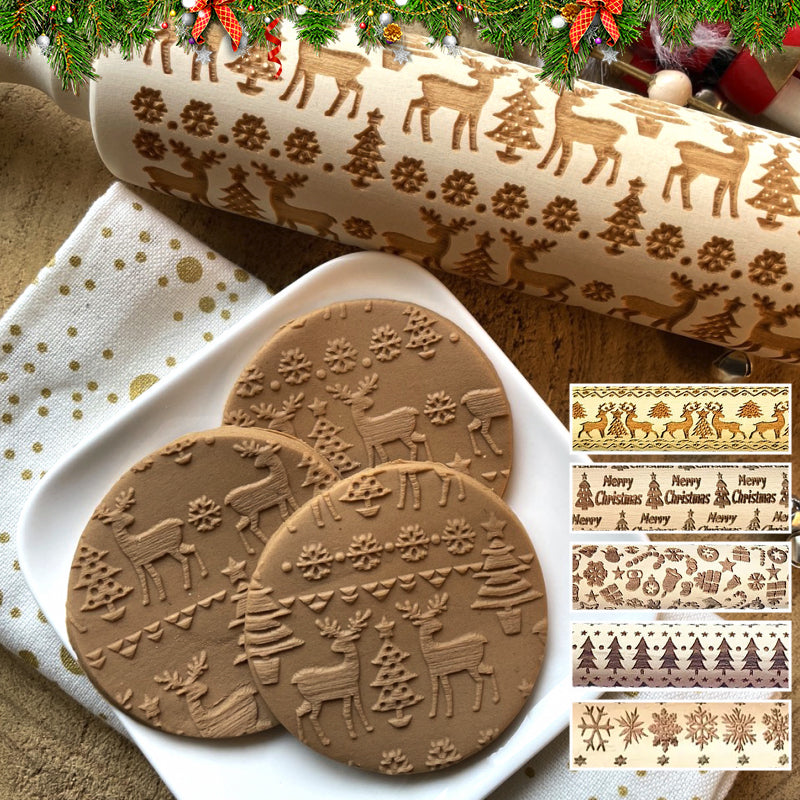 ChristmasRoller™ - Festive Cookie Rolling Pin for Holiday Baking