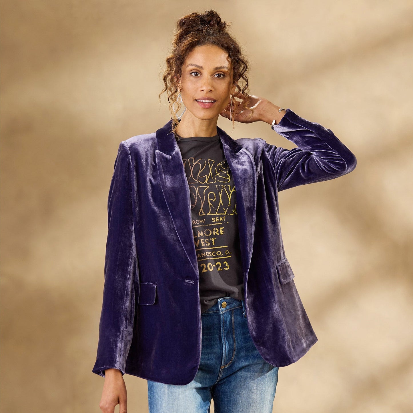 Embroidered Velvet Autumn Jacket