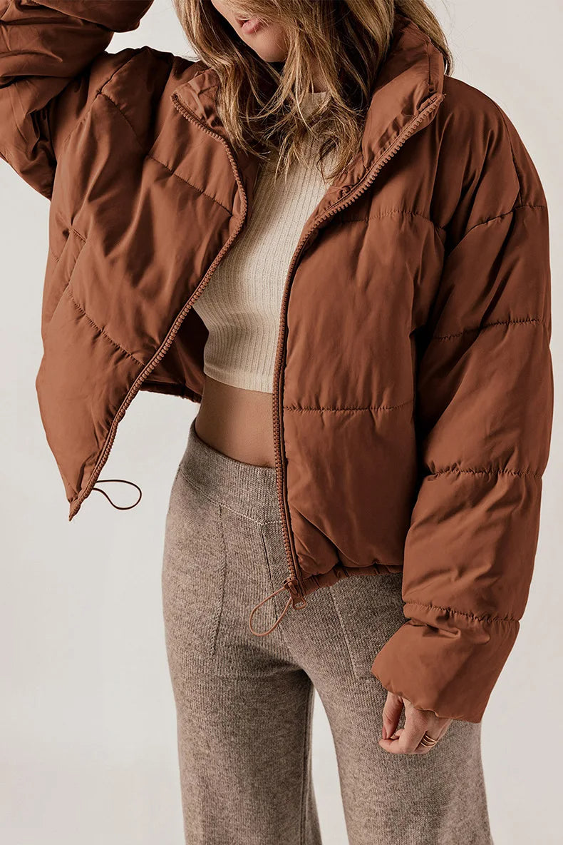 Cozy Insulated Zipper Jacket for Winter Warmth
