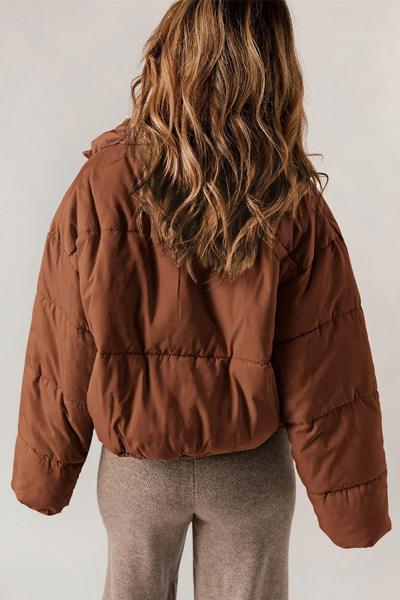 Cozy Insulated Zipper Jacket for Winter Warmth