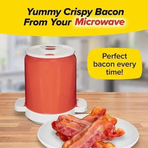 CrispEase™ - Microwave Bacon Cooker with Splash Guard & Dishwasher Safe