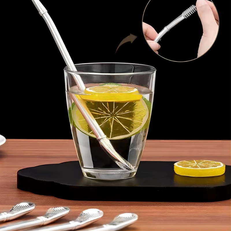 SipSpoon™ - 2-in-1 Drinking Straw and Spoon Combo