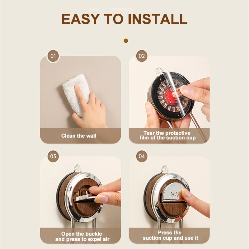 Sleek Drill-Free Paper Towel Holder with Suction Cup Organizer