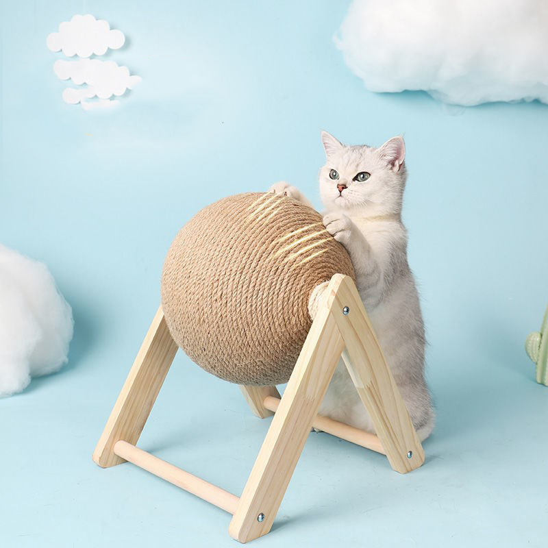 Interactive Rotatable Cat Scratch Ball for Active Play and Fitness