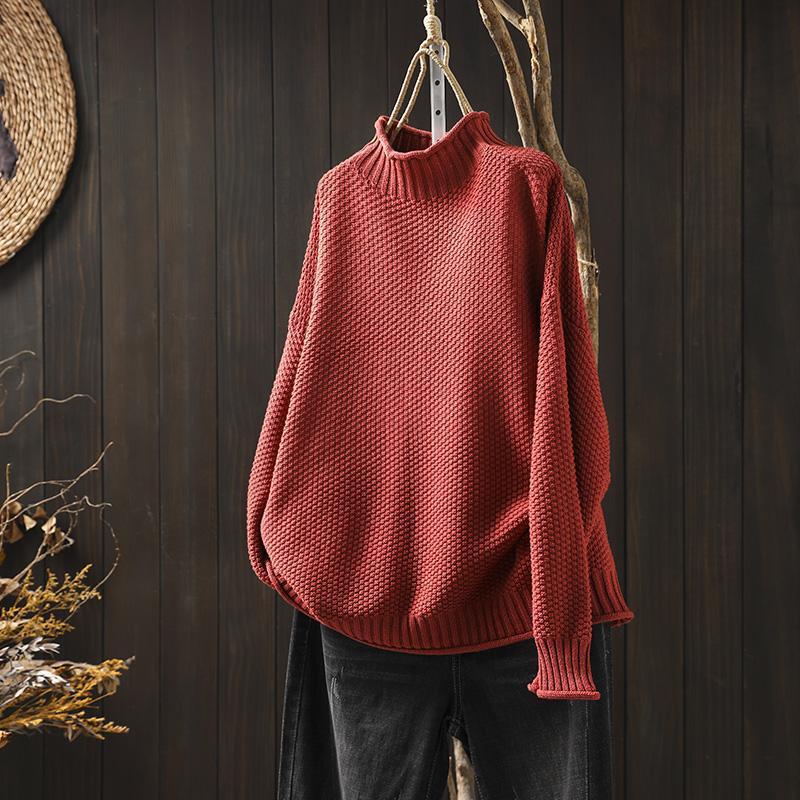 Cozy Waffle Knit Sweater for Layered Looks