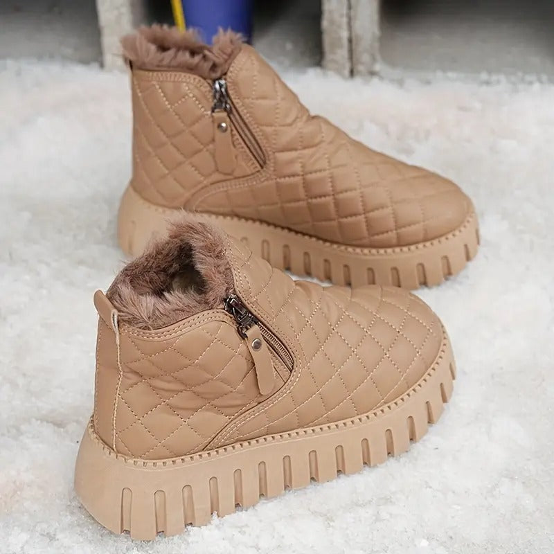 Women's Leather Winter Boots with Orthopedic Support