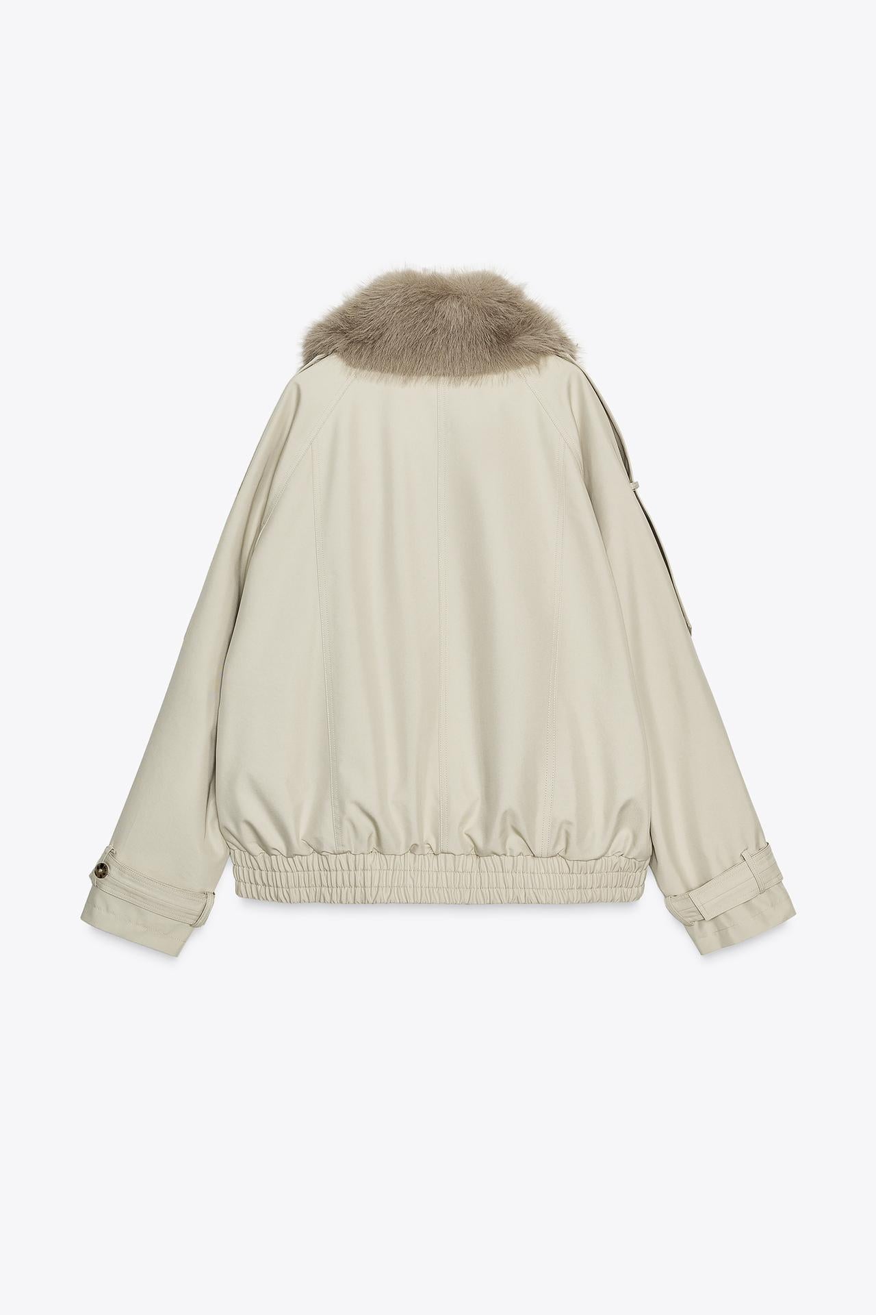 Chic Faux Fur Trench Coat