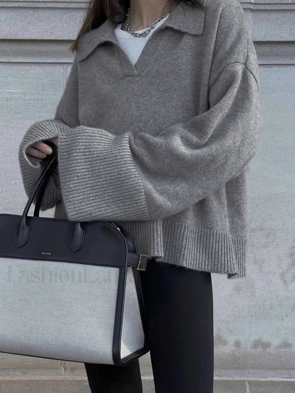 Cozy Minimalist Oversized Knit Sweater