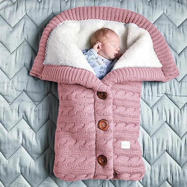 LittleCradle™ - Cozy Knitted Baby Sleeping Bag for Winter