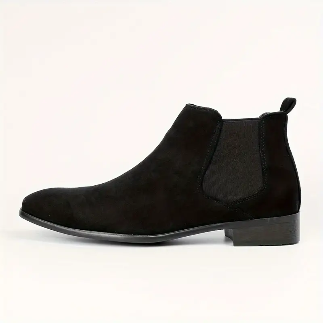 Classic Leather Chelsea Boots with Low Heel