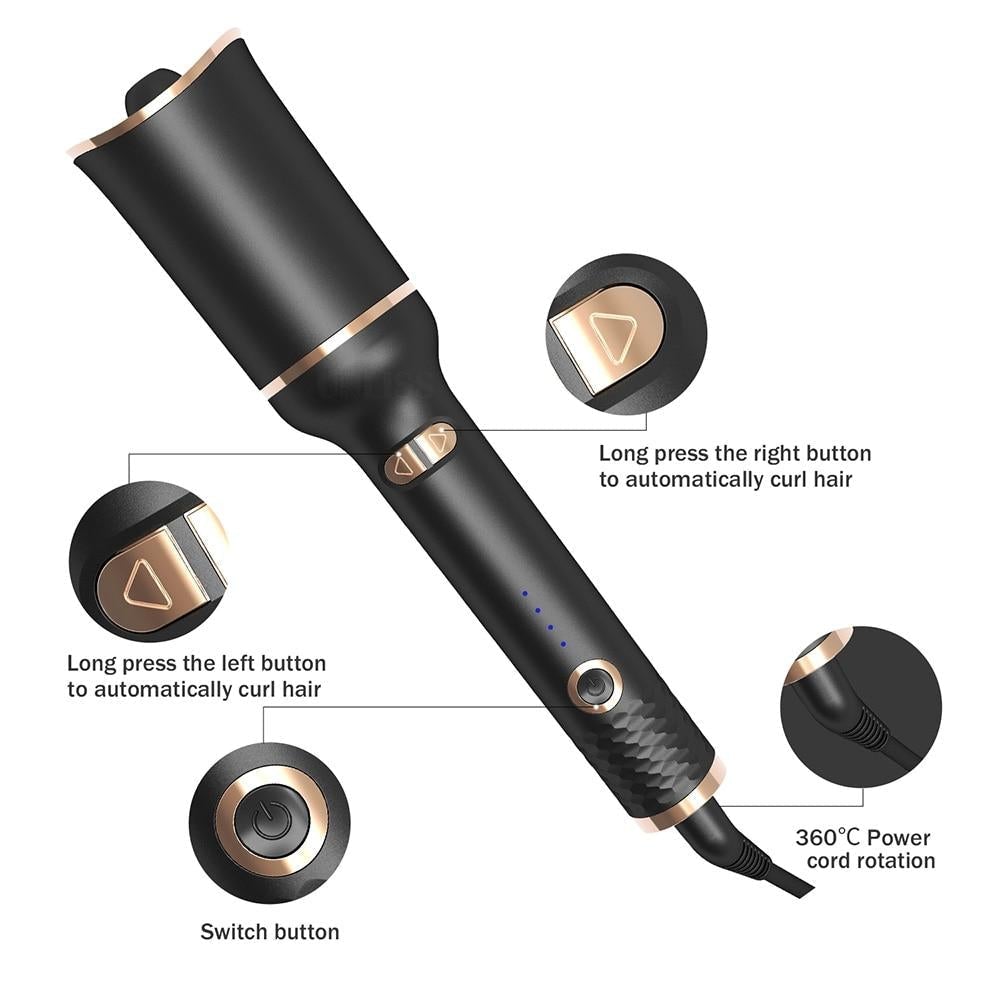 GlamCurl™ Ceramic Auto-Rotating U-Shaped Hair Curler