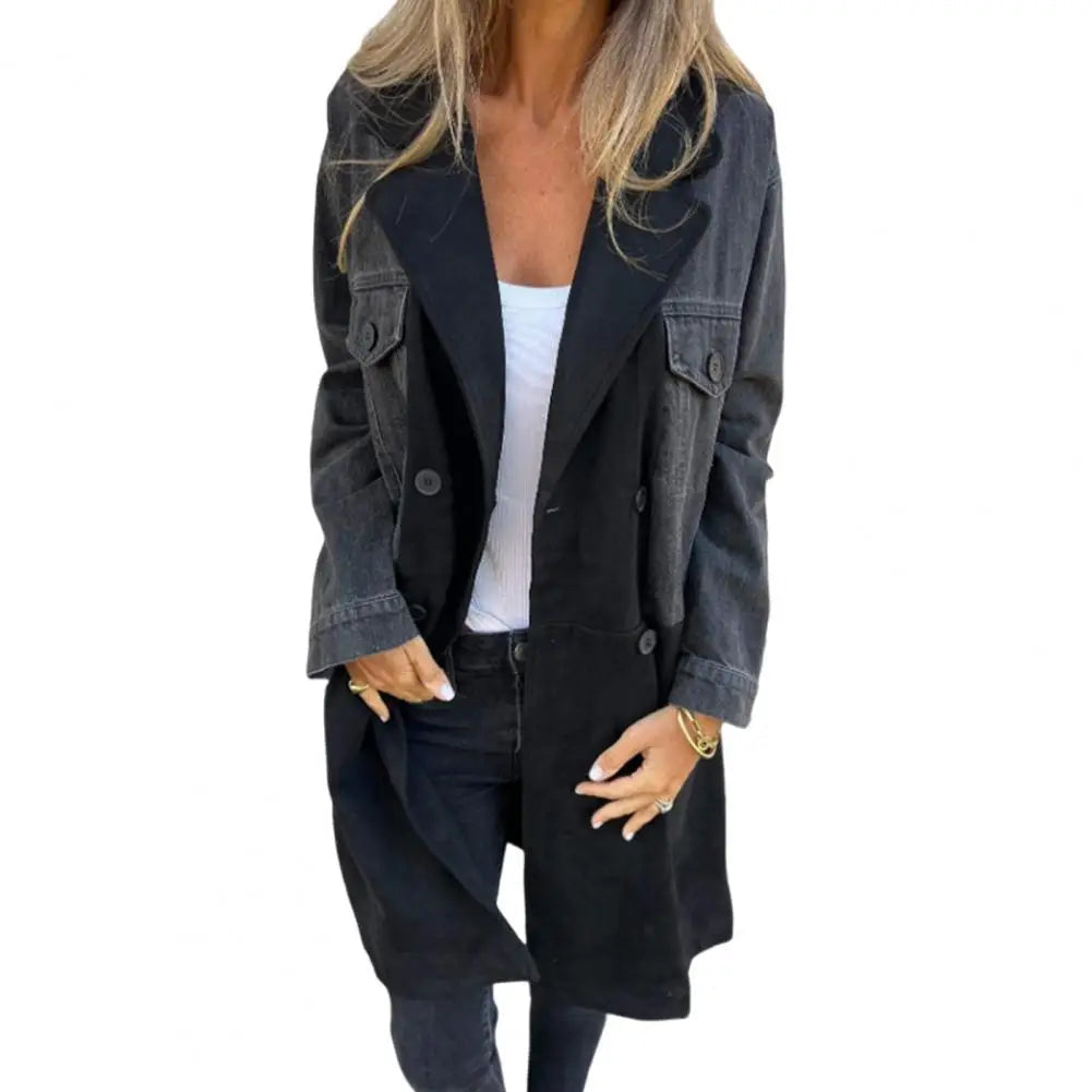 Chic Double-Breasted Mid-Length Winter Coat for Women