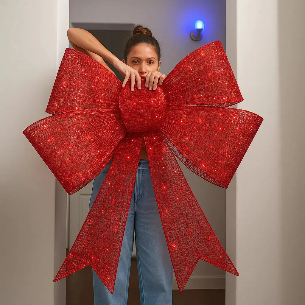 HolidayGlow™ - XXL Illuminated Christmas Bow Decor