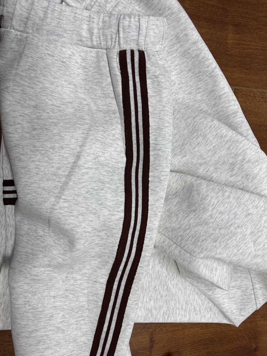 Half-Zip Sweatshirt & Wide-Leg Pants Set