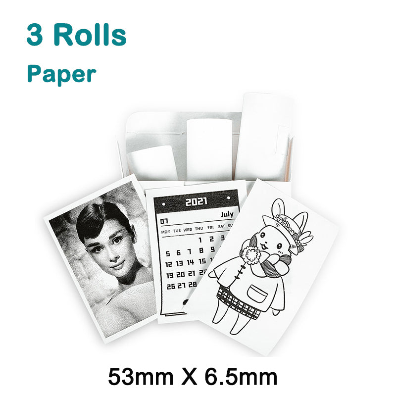 Portable Wireless Mini Photo Printer with Free Paper