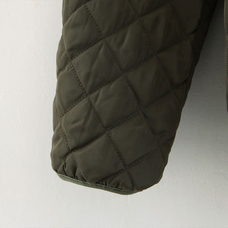 Quilted Hooded Jacket with Plush Lining