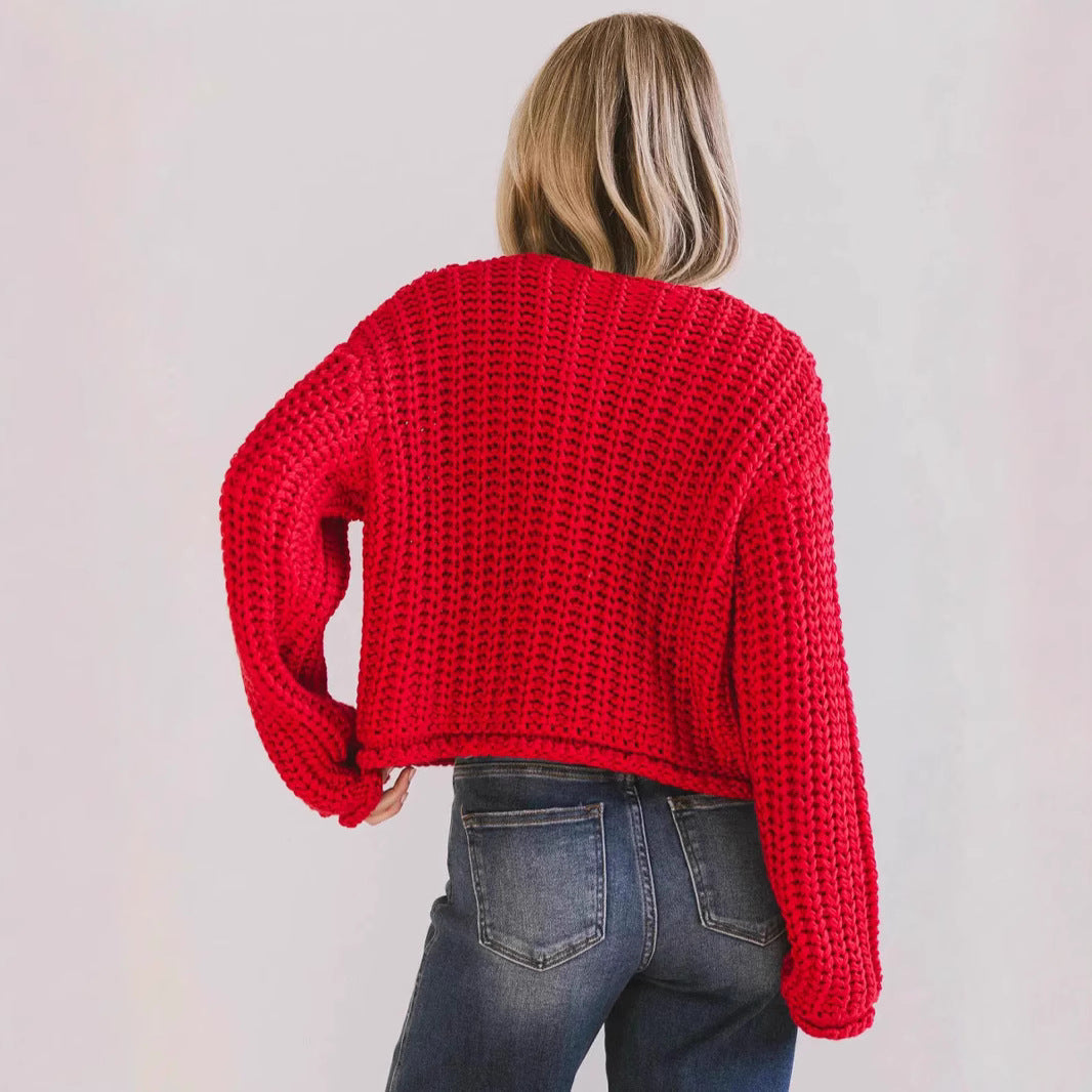 Cozy Chic Women's Buttoned Cardigan with Pockets