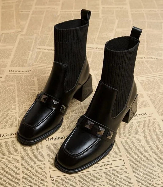 Chic Leather Ankle Boots