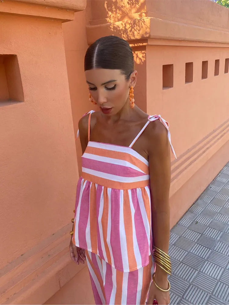 Vibrant Printed Two-Piece Set for Breezy Summer Style