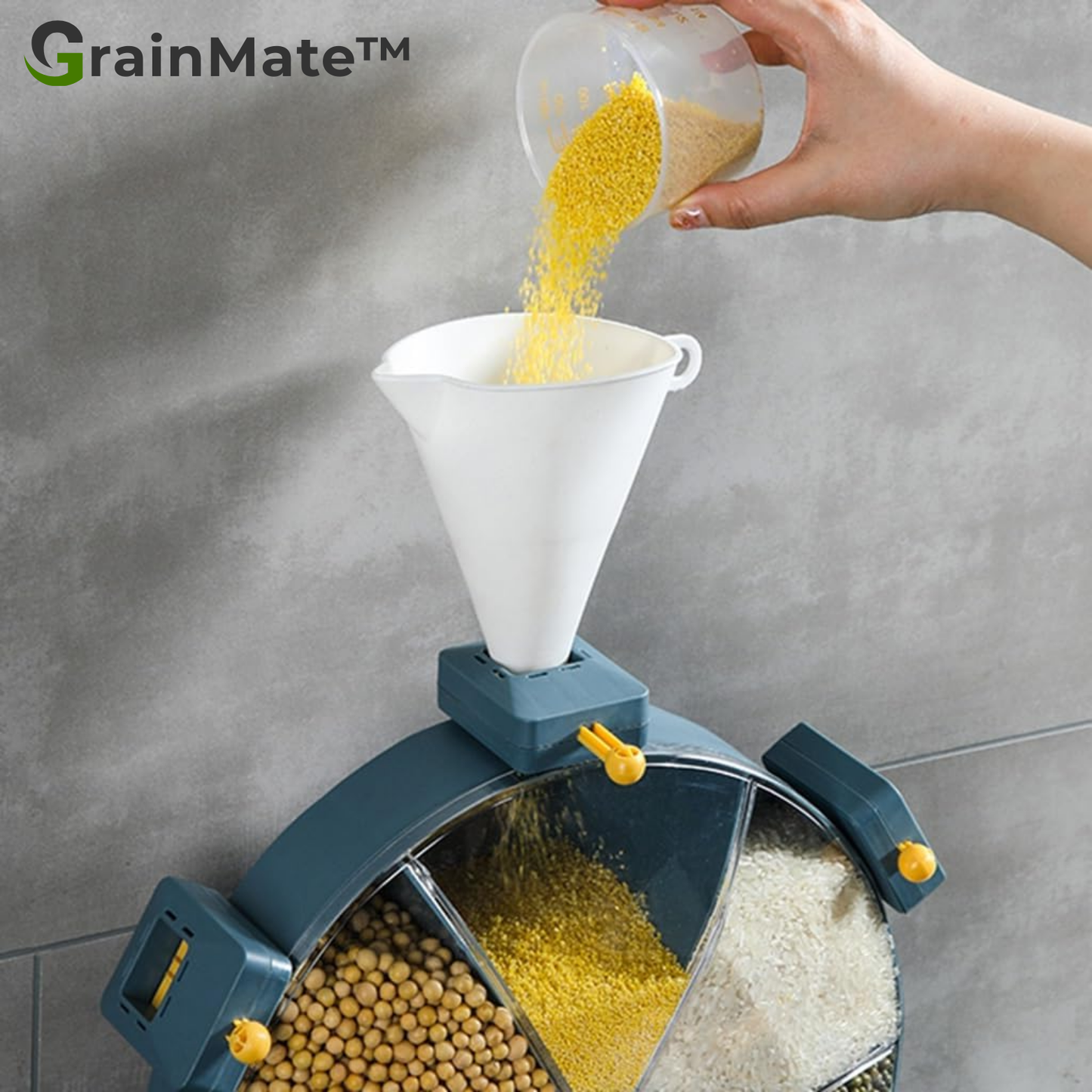 GrainMate™ - Wall-Mounted Rotary Grain Dispenser