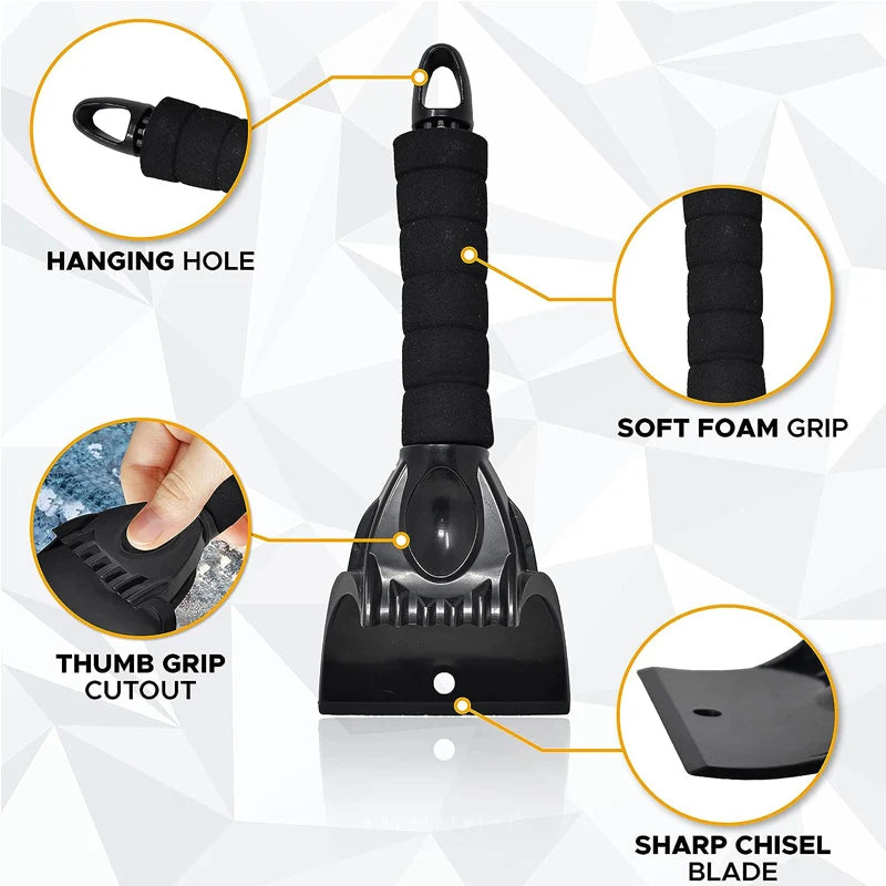 FrostGuard™ Waterproof Ice Scraper with Glove & Scratch-Resistant Shovel