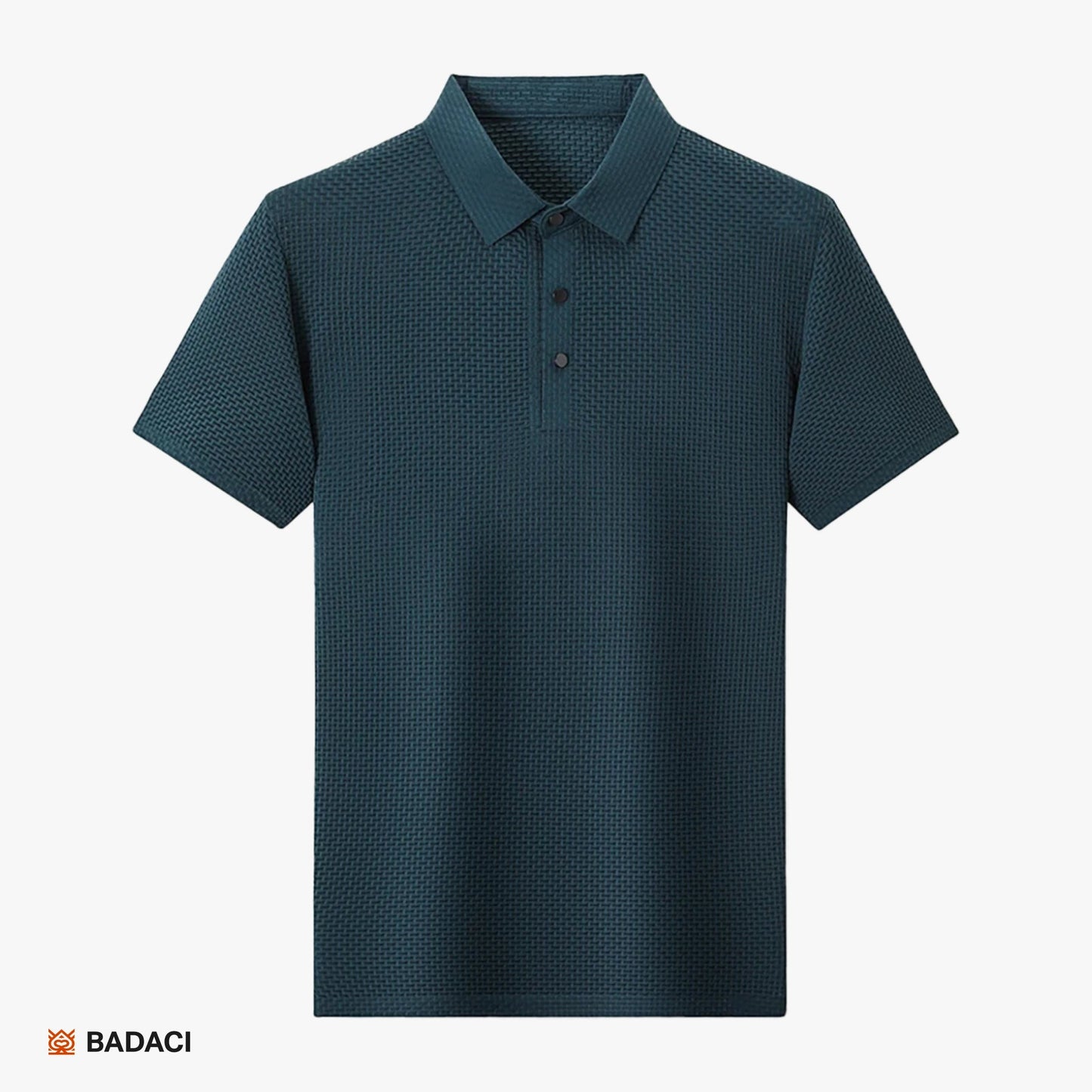 Lightweight Waffle Knit Polo Shirt