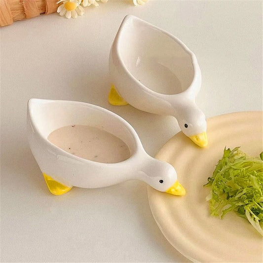 Handcrafted Ceramic Duck Sauce Bowl for Dining and Entertaining