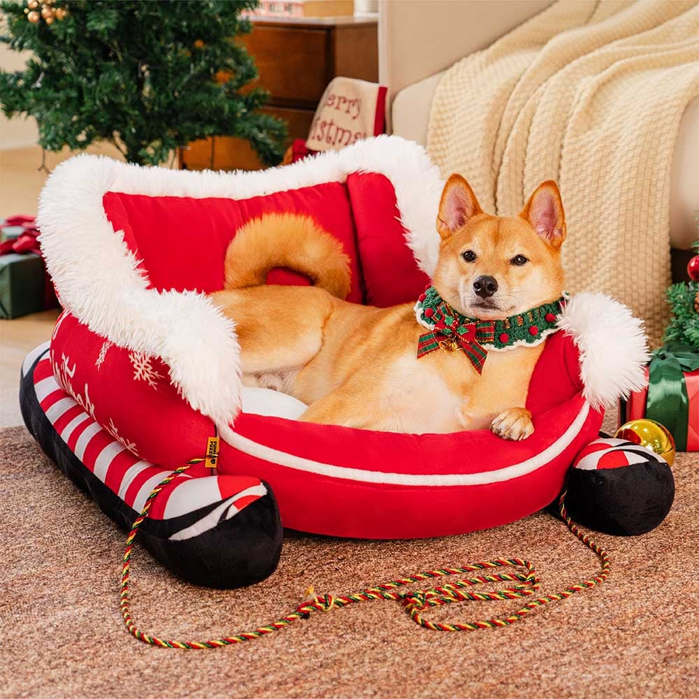 PawSleigh™ - Cozy Winter Dog Bed for Warm, Dreamy Nights