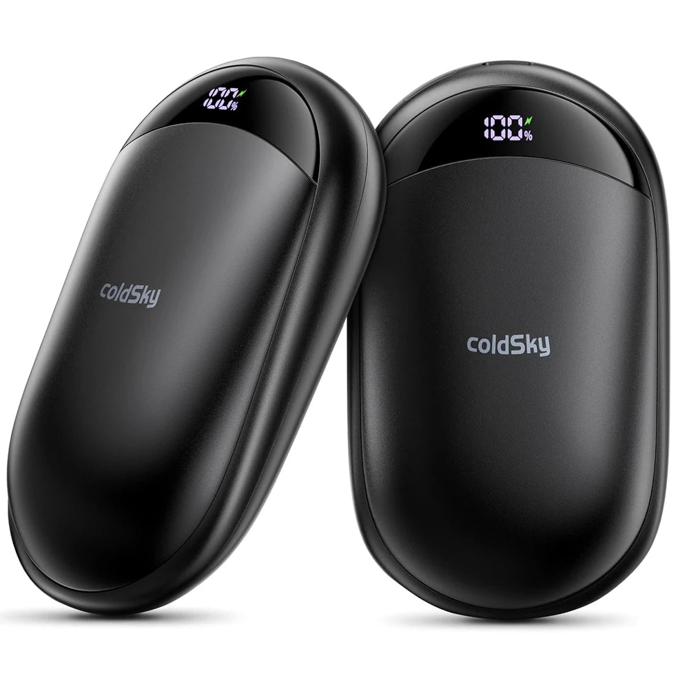 coldSky™ 2-in-1 Rechargeable Magnetic Hand Warmers with Digital Display