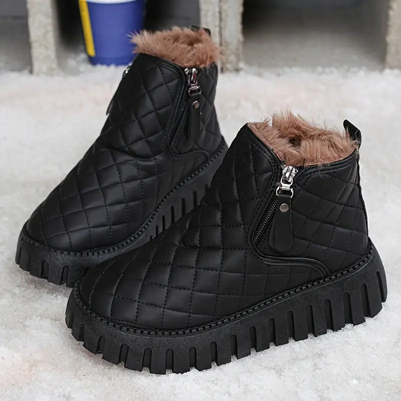 Women's Leather Winter Boots with Orthopedic Support