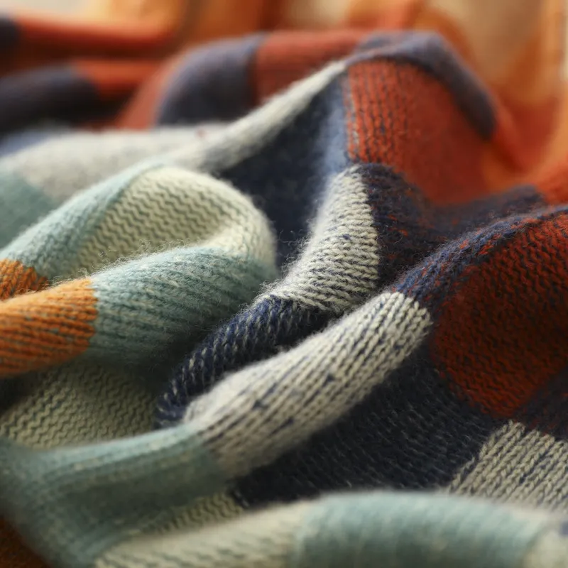 Cozy Colorblock Check Sweater for Everyday Style
