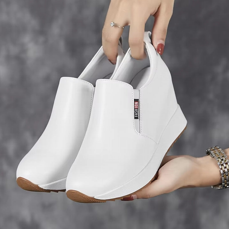 Chic Genuine Leather Ankle Boots with Block Heel