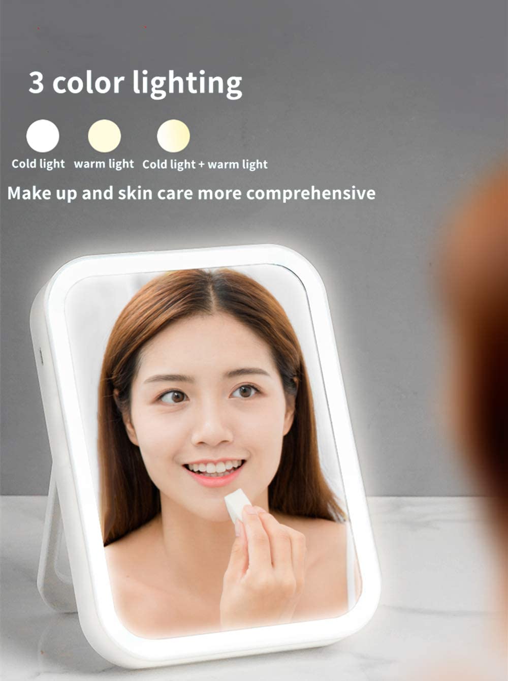 GlamLux™ - LED Smart Makeup Mirror with Adjustable Brightness