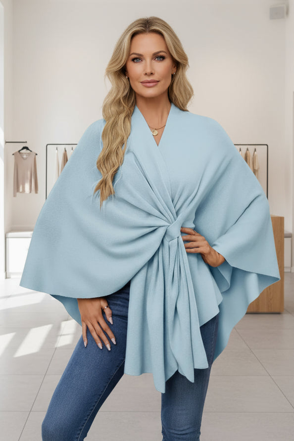 Elegant Knit Poncho Wrap for Cozy Style