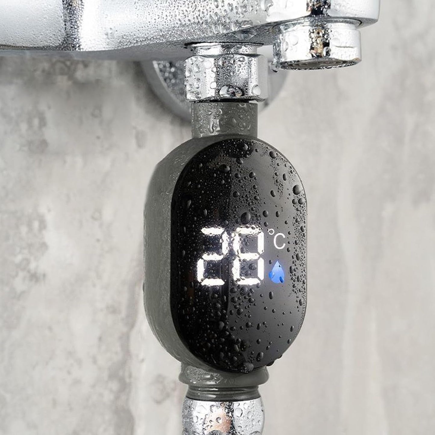 ThermaClear™ - Digital Shower Thermometer with LED Display