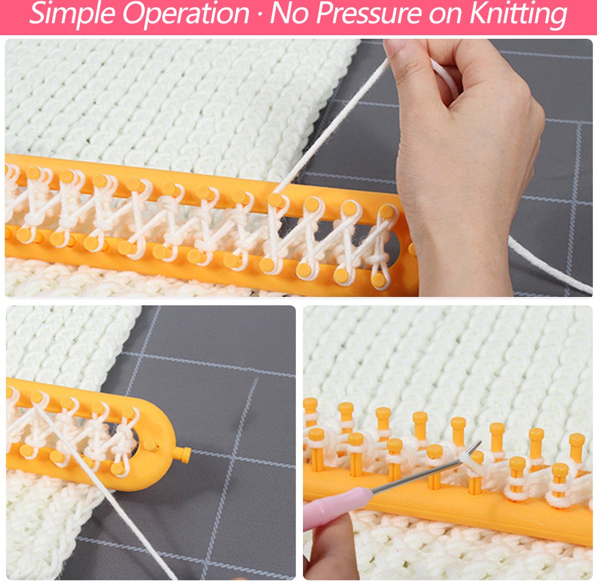 KnitEase™ - Needle-Free Knitting Tool for Easy Crafting