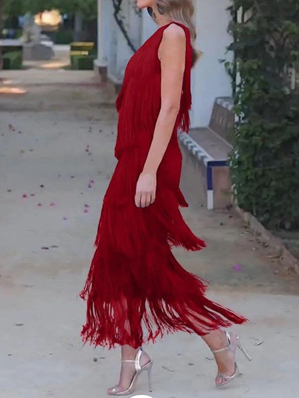 Effortless Chic Asymmetric One-Shoulder Maxi Dress