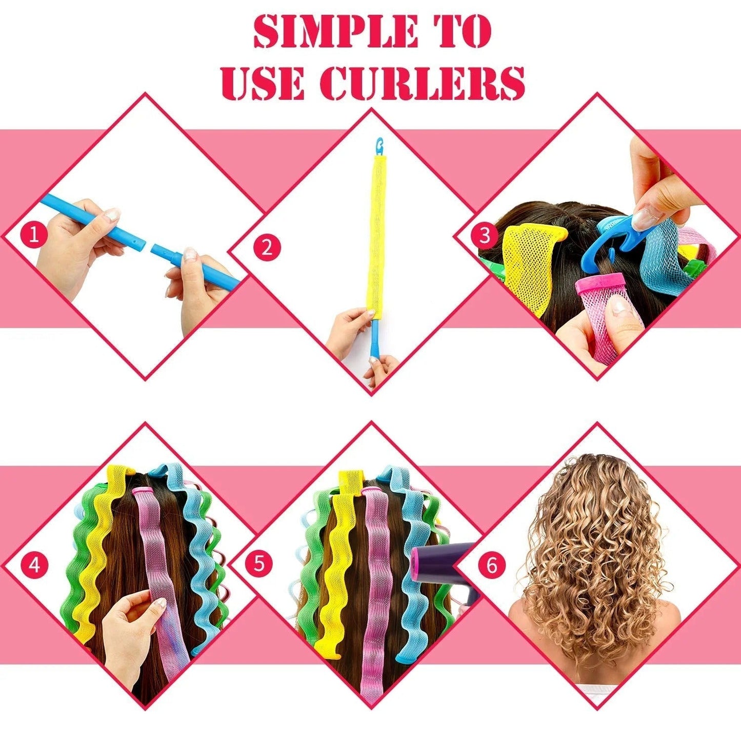 CurlSerene™ - Heatless Spiral Hair Ribbons Set