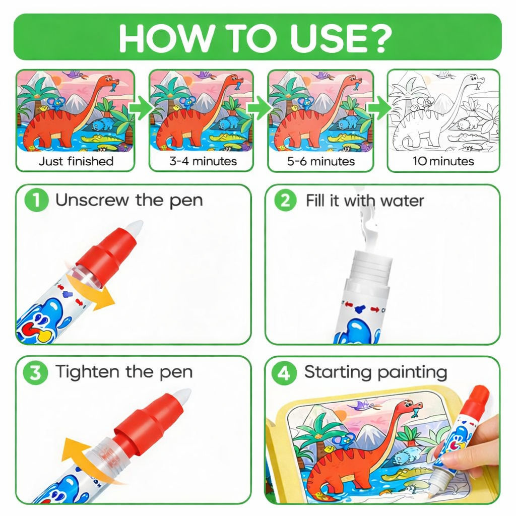 SplashJoy - Mess-Free Coloring Fun that Fades and Repeats