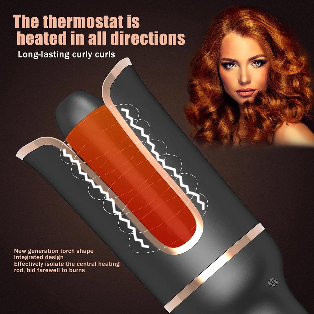 GlamCurl™ Ceramic Auto-Rotating U-Shaped Hair Curler