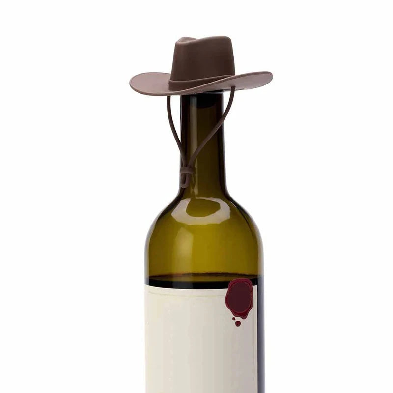 Rustic Leather Wine Bottle Cap Accessory