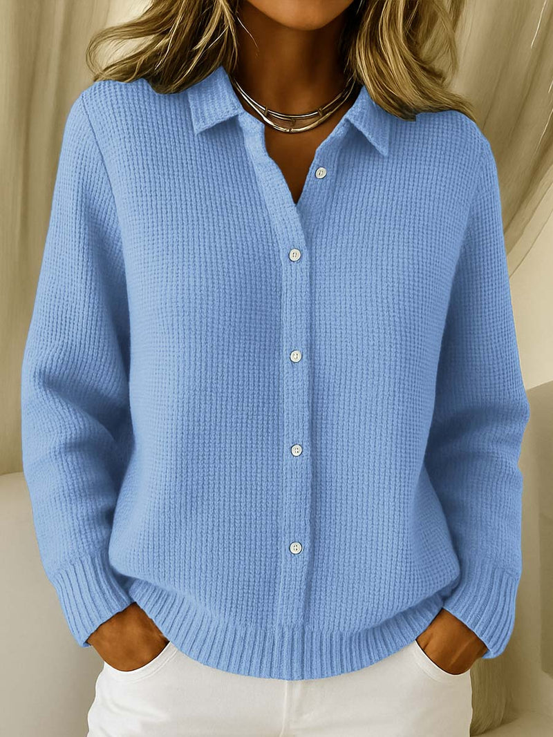 Soft Ribbed Knit Blouse
