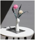 Glossy Ceramic Hand-Shaped Vase Artistic Home Decor Accent