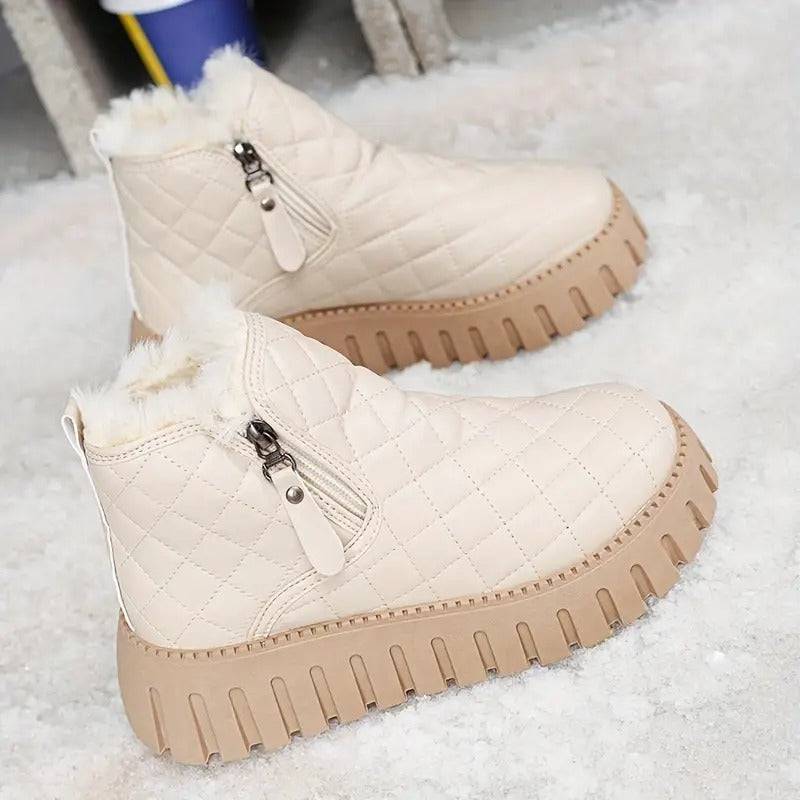Women's Leather Winter Boots with Orthopedic Support